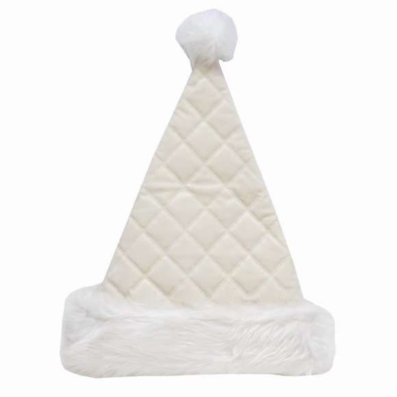 Chapeau de Noël en Velours Ivoire (Lot de 12)