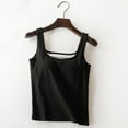 thumbnail image 2 of fatyb Womens Square Neck Tank Tops with Built in Bra Cotton Sleeveless Padded Camisole Shirts for Women, 2 of 3