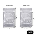 thumbnail image 2 of 50 PCS Aspire Heat Sealable Reusable Mylar Bag Aluminium Foil Zip Lock Stand Up Pouch Bags w/Notch for Food Storage-3.5 x 6 x 2.5 inch/1 oz, 2 of 6