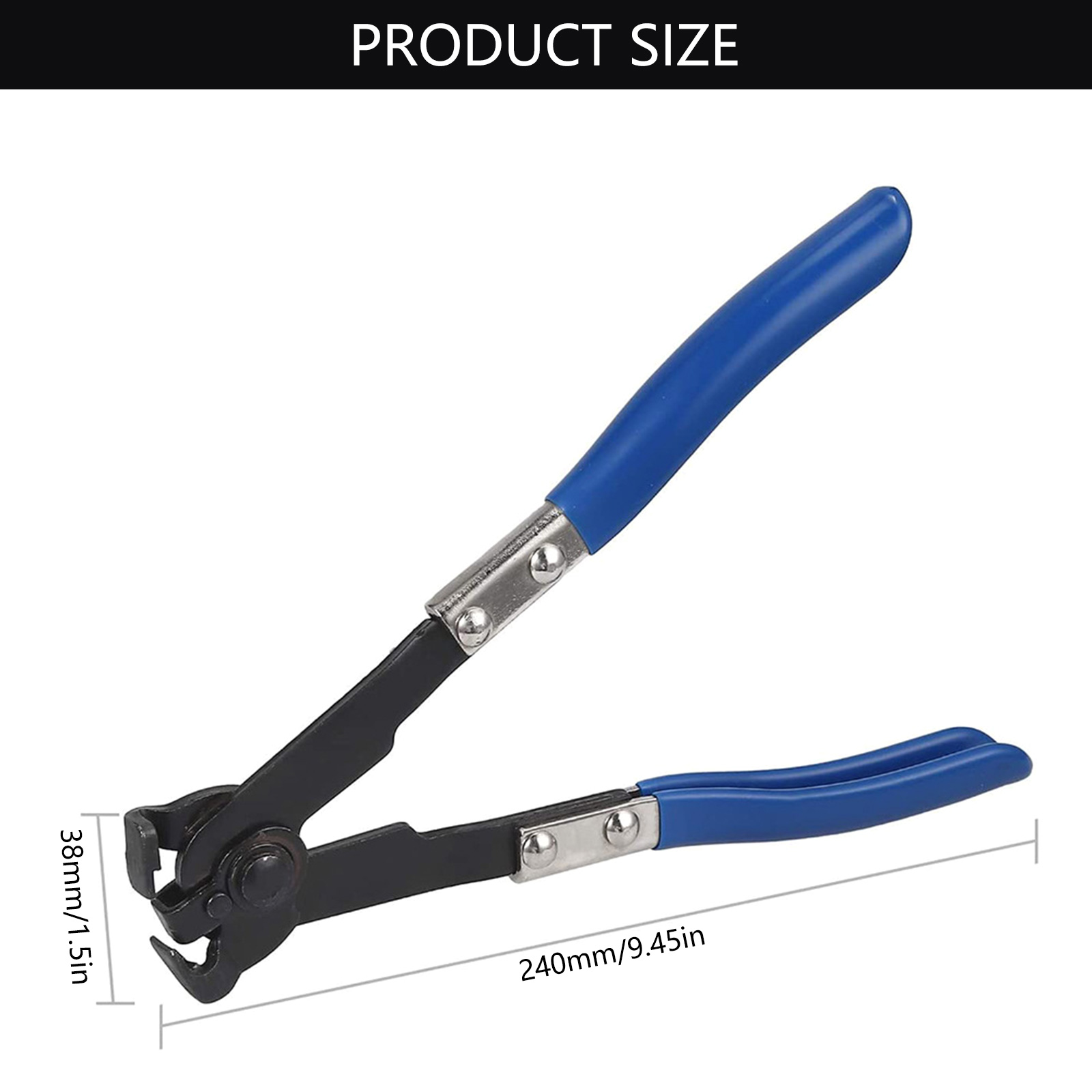 Adjustable Stainless Steel Single Ear Hose Clamp Set with Pliers, Fits 5.8-21mm Tubes Suitable for Various Applications