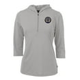 thumbnail image 2 of Women's-Cutter & Buck  Gray Philadelphia Union Virtue Eco Pique Recycled Half-Zip Pullover Hoodie, 2 of 3