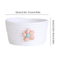 thumbnail image 6 of Clearance Sale!Cotton Rope Basket Small Woven Basket,6.7"x3.5" Woven Baby Toy Basket for Living Room Shelves Desk Decor,Small Floral Storage Basket Pets Toy Keys Snack Gift Container, 6 of 6