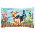 thumbnail image 1 of Carolines Treasures CK1262PW1216 Welsh Terrier Spring Canvas Fabric Decorative Pillow, 1 of 3