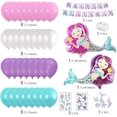thumbnail image 2 of Under The Sea Mermaid Party Decorations for Girls Mermaid Party Supplies Mermaid Banner Mermaid Foil Balloons Latex Garland & Arch Kit Blue & Purple Nautical Decor, 2 of 8
