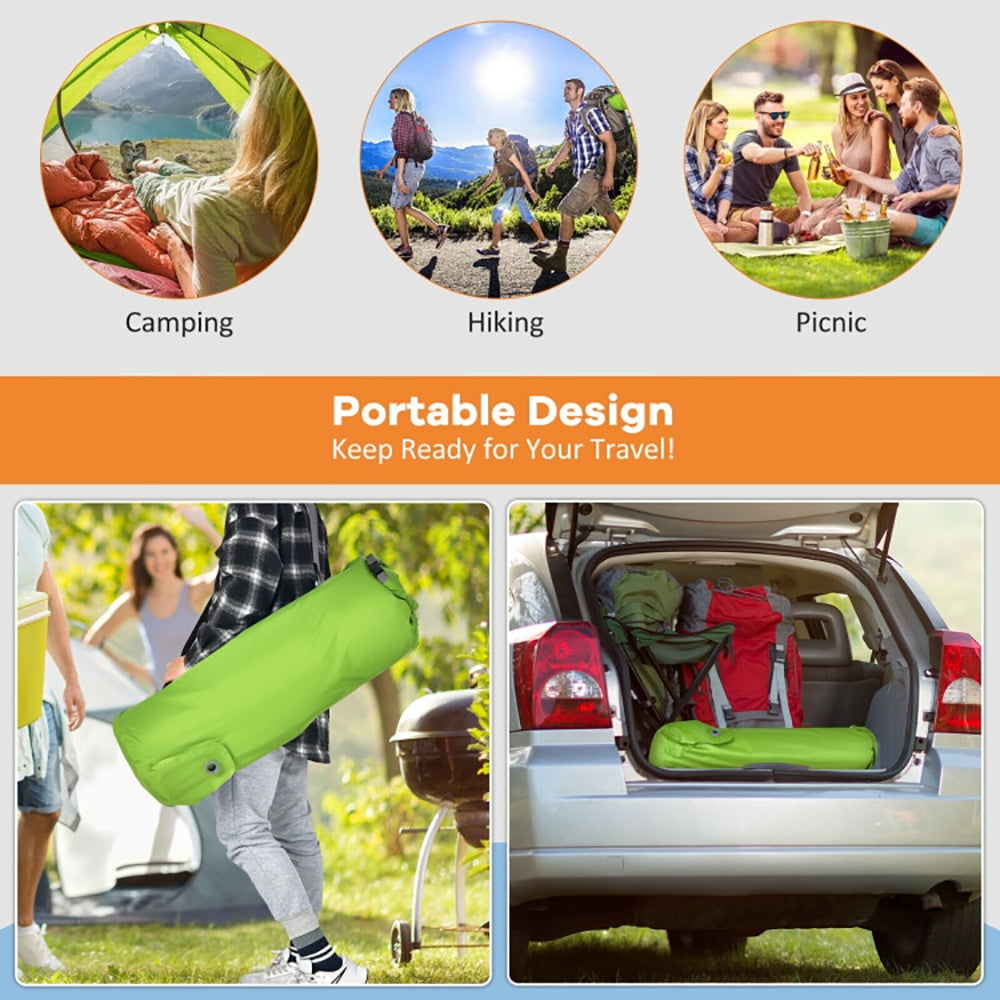 Aimee Lii Self Inflating Folding Camping Sleeping Mattress with Carrying Bag, Outdoor Portable Camping Bed for Travel, Green Aimee Lii Self Inflating Folding Camping Sleeping Mattress with Carrying Bag, Outdoor Portable Camping Bed for Travel, Green