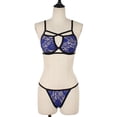 thumbnail image 5 of Everyday Bras for Women Men S Briefs Lace Pajama Set for Women Long Sleeve Lace Underwear Set Lace Garter Lingerie Set with Removable Choker Adult Mens Underwear Lace Shorts Lingerie Set Blue M, 5 of 5