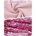 thumbnail image 5 of CARETOO Girls' Sequin Bomb Jacket Shiny Set Long Sleeved Zipper Bright Color for Girls' Kid Birthday Concert Varsity Jacket, 5 of 7