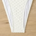thumbnail image 6 of Womens Swimsuits Solid Color Lace Up Halter Brassiere With Thongs Sexy Brazilian Two Piece Bikini Sets For Women Swimwears Bathing Suits,White,M, 6 of 7