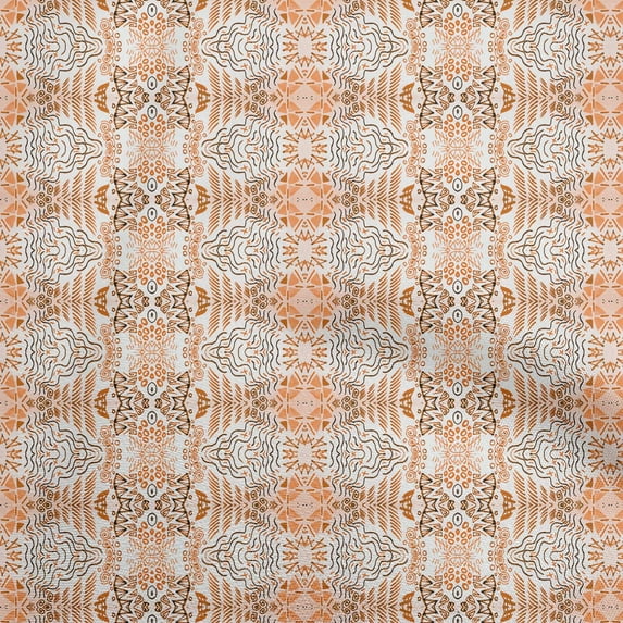 oneOone Viscose Jersey Orange Fabric Abstract Line Diy Clothing Quilting Fabric Print Fabric By Yard 60 Inch Wide