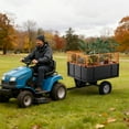 thumbnail image 2 of Accreate Heavy Duty 750 lbs Utility Trailer, ATV Dump Cart with 17 Cu.Ft Capacity, Garden Cart Featuring Foldable Mesh Fence, Quick-Dump Pull-Behind Yard Cart for Lawn Mower, Tractor, and Yard Work, 2 of 8