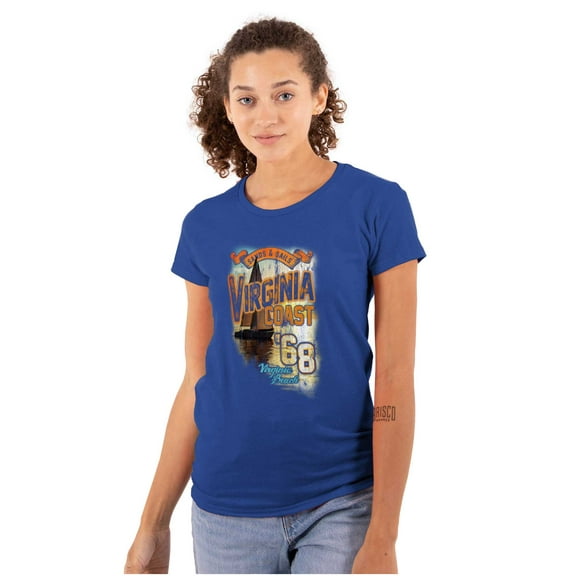 Virginia Beach VA Seaside Vacation Womens Slim Fit Graphic Tee Brisco Brands S