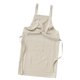 thumbnail image 3 of Delantal con bolsillo babero delantal de barista camarero delantal de camarera suave para mujeres hombres para trabajo de jardinería barbacoa Beige Blanco, 3 of 9