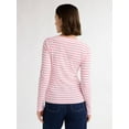 thumbnail image 4 of Free Assembly Women’s and Women's Plus Boatneck Top with Long Sleeves, Sizes XS-4X, 4 of 5