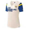 thumbnail image 2 of Women's Starter White Los Angeles Rams Kick Start V-Neck T-Shirt, 2 of 3
