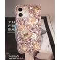 thumbnail image 3 of Luxury Bling Diamond Rhinestone Gemstone 3D Perfume Bottle and Flower Gemstone Soft TPU Back Cover Case for Women Girls with iPhone 12 /iPhone 12 Pro 6.1", 3 of 5