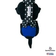 thumbnail image 4 of Barkertime Black Polka Dot on Blue Dog Diaper Overall, 4 of 6