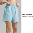 thumbnail image 4 of WEHUSE Women's Bermuda Shorts Running  Shorts with Liner Deep Pockets 7" Long Shorts for Women Lounge Walking Athletic, 4 of 5