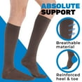 thumbnail image 3 of Made in USA - Unisex Compression Knee High 20-30 mmHg Swelling - Brown, Large, 3 of 11