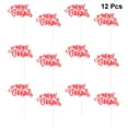 thumbnail image 2 of 12pcs Paper Cake Decor Creative Snow Merry Christmas Letter Cupcake Pick (Red), 2 of 8