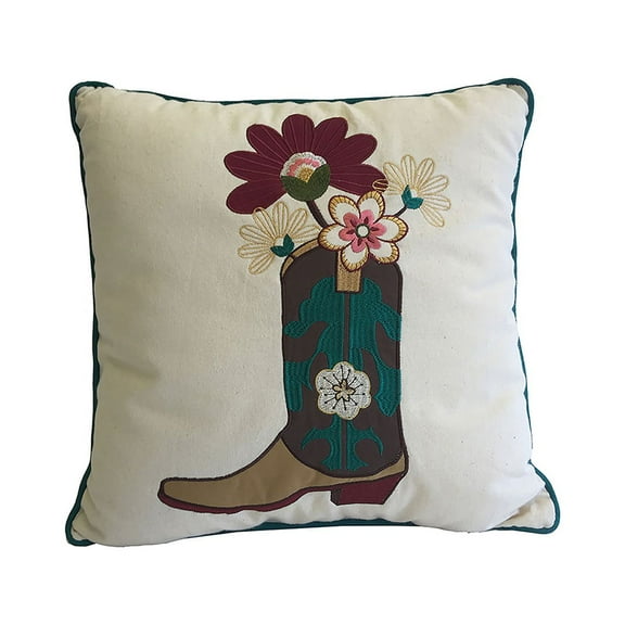 Jazz Boot Needlepoint Pillow, 16" x 16"