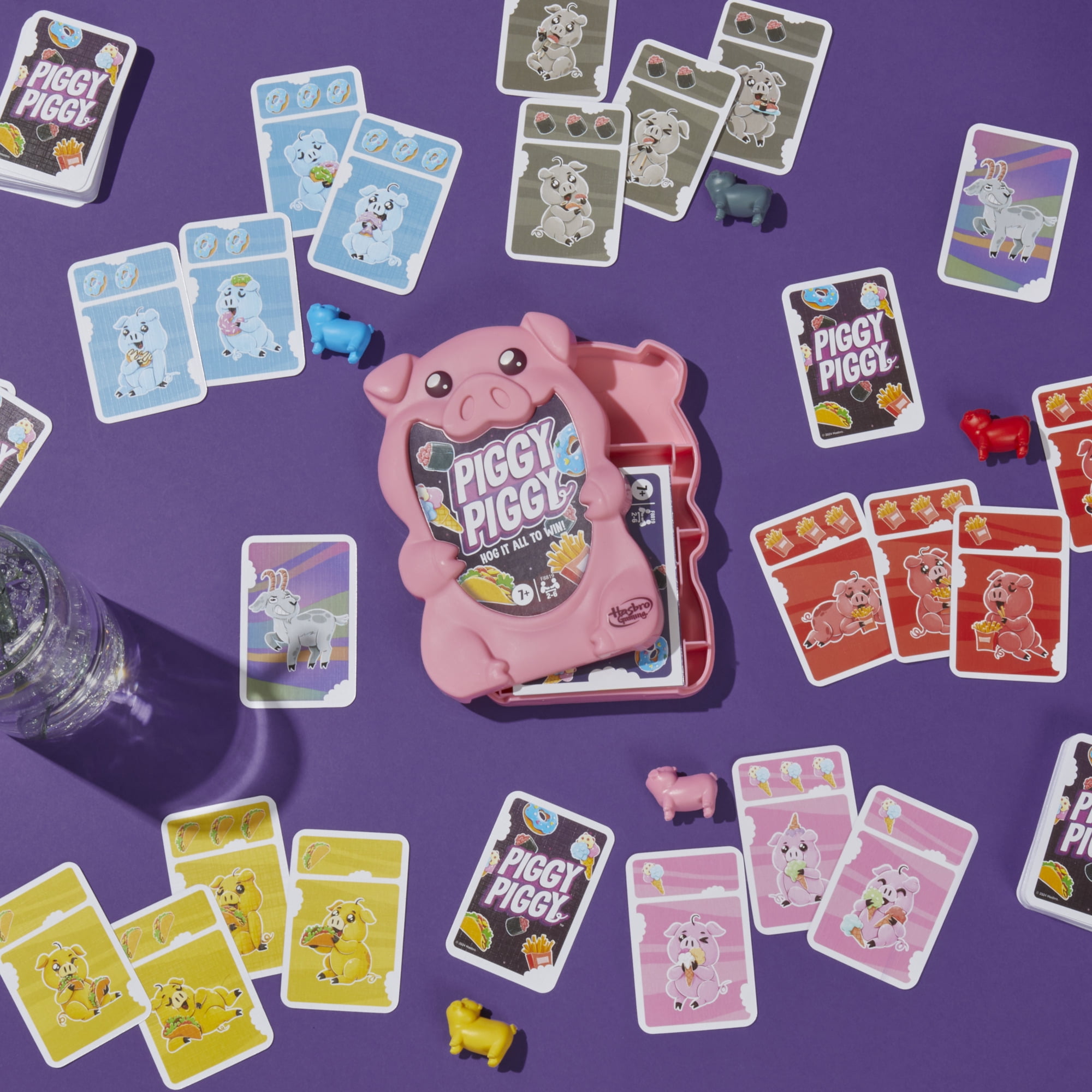 Hasbro, Piggy Piggy Card Game, 2-6 Players Ages 7+, Family Fun