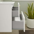 thumbnail image 3 of Sink Vanity Cabinet, White, Ceramic, Wood, Modern Contemporary, Hotel Bedroom Bathroom Master Suite Guest, 3 of 9