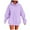 Purple, variant on Women's Solid Color Drop Shoulder Hoodie - Soft, Durable, with Pockets, Versatile for Any Occasion, Machine Washable