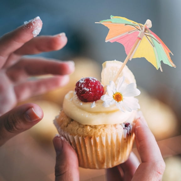 MEIBUTYUP 50Pcs Paper Umbrella for Party Decorations Bamboo Supplies