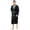 Black and Steel Grey, variant on Mens Robe, Luxury Plush Fleece Mens Bathrobe, Spa Bath Robe for Men, Large-X-Large, Grey