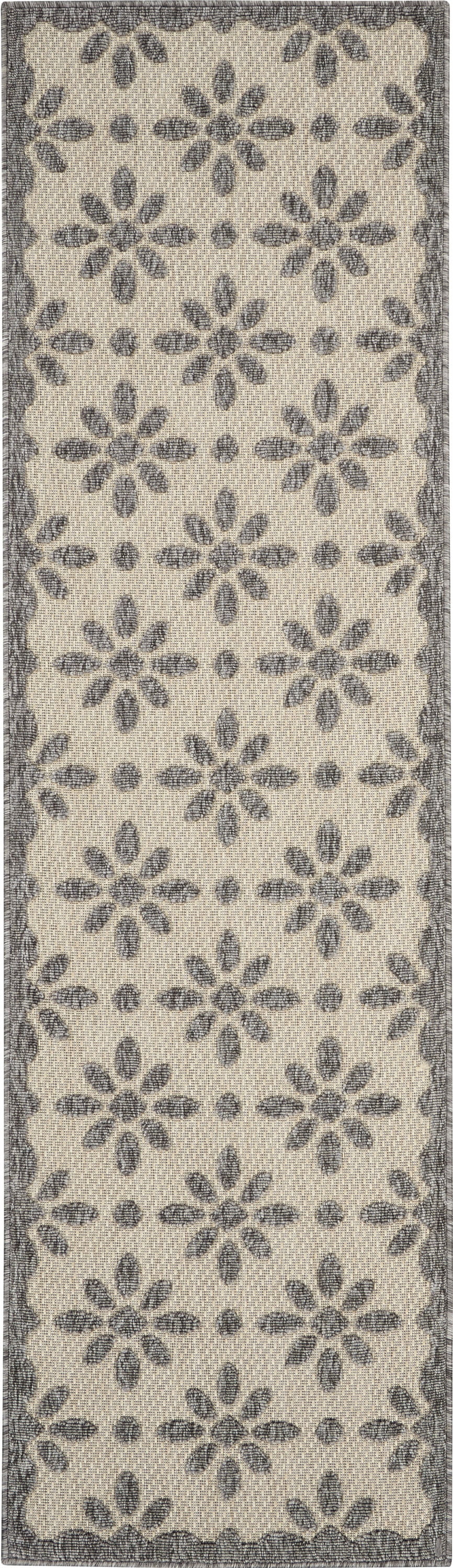 Nourison Palamos Indoor/outdoor Floral Contemporary Cream Area Rug