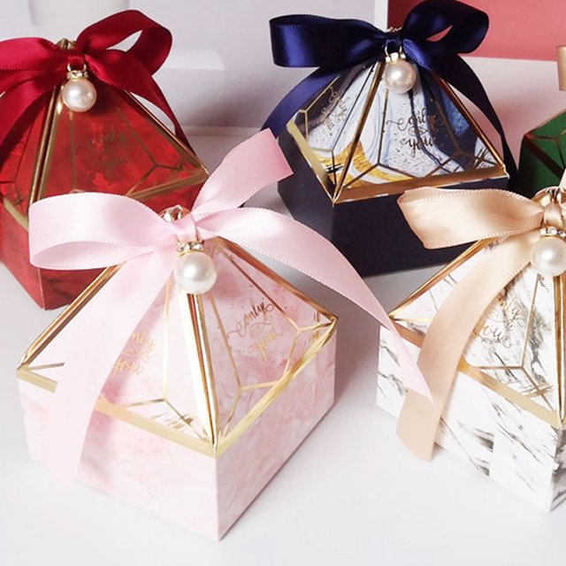 30 piezas de cajas de dulces de boda creativas Estilo Ins Embalaje de dulces europeos Caja de regalo de dulces Nuevas bolsas de dulces de boda, rojo ZefeiWu 8390614832428