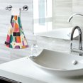 thumbnail image 5 of Yayeee Kitchen Hanging Hand Towels Set of 2 with Loop Bathroom Absorbent Tie Towel, Beige Abstract, 5 of 7