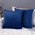 thumbnail image 1 of Juego de 2 fundas de almohada de terciopelo, funda de cojín de 45x45 cm, funda de cojín azul marino, 1 of 5