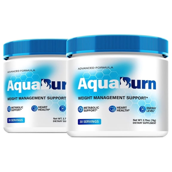 (2 Pack) AquaBurn - Powder Formula for Overall Health and Fitness, Aqua Burn to Support Healthy Lifestyle and Well-Being, Official AquaBurn in A Jar Review (60 Servings)