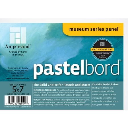 UPC: 0707310060549 | Ampersand Art Pastelbord  5  x 7   White  3/Pkg.