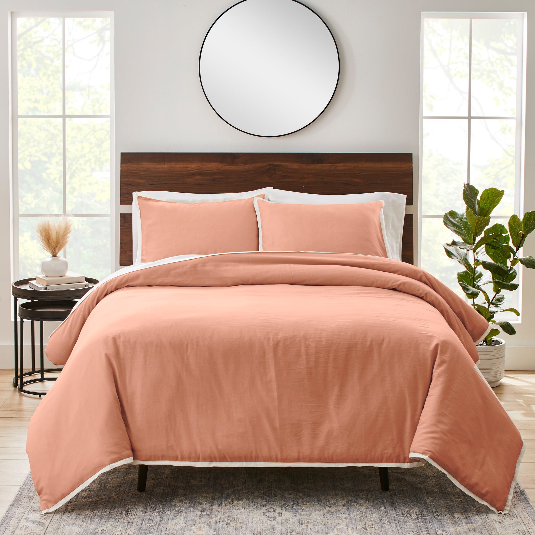 Better Homes & Gardens 3-Piece Terracotta Linen Duvet Cover Set, Full/Queen