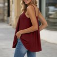 thumbnail image 5 of Kukoosong Women's Pleated Front Tank Tops, Adjustable Spaghetti Strap Flowy Camisole, Scoop Neck Loose Sleeveless Shirts for Summer Casual Layering, 5 of 6