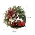 thumbnail image 6 of Cheer US Christmas Wreath with Truck, Farmhouse Wreath with Pine Berry Rustic Christmas Garland Poseable Plush Legs for Front Door, 6 of 8