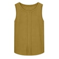 thumbnail image 3 of Tank Tops for Women Summer Cotton Linen Round Neck Casual Sleeveless Shirts Comfy Loose Fitted Lightweight Vests, 3 of 5