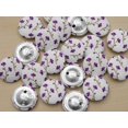 thumbnail image 5 of IBA Indianbeautifulart Purple 25 Mm Leaves & Floral Artistic Printed Canvas Fabric Buttons Round 2 Hole&nbsp;Decorative Buttons For Sewing Crafting Pack Of 50, 5 of 7