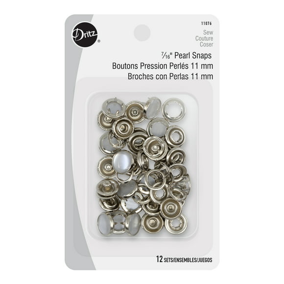 Dritz Pearl Snap Fasteners, 12 Count