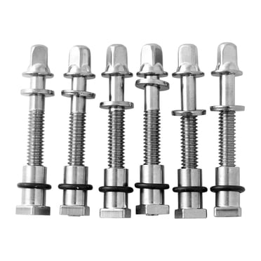 6 Pieces Drum Tension Rods Hardware Drum Screws 1Drum Screw Set Durable with Washer for Snare Drums Bass Drum Replacement Part 6x50MM