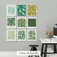 thumbnail image 4 of PixonSign Adhesive Canvas Print Wall Art Set - Green Floral Flower Pattern Variety Poster Art - Set of 9 Nature Wilderness Garden Botanical Plants Wall Décor for Living Room - 8"x10", 4 of 5
