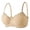 Light Yellow, variant on Balconette Push Up Bra No Underwire Seamless Full Coverage Ribbed Deep Plunge Bras Wireless Everyday Comfort Bralette (Black, L)