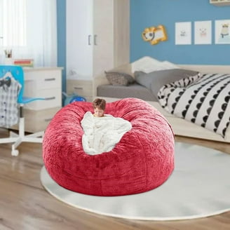POD by Urban Shop, Soft Plush Corduroy Bean Bag Chair with Pocket