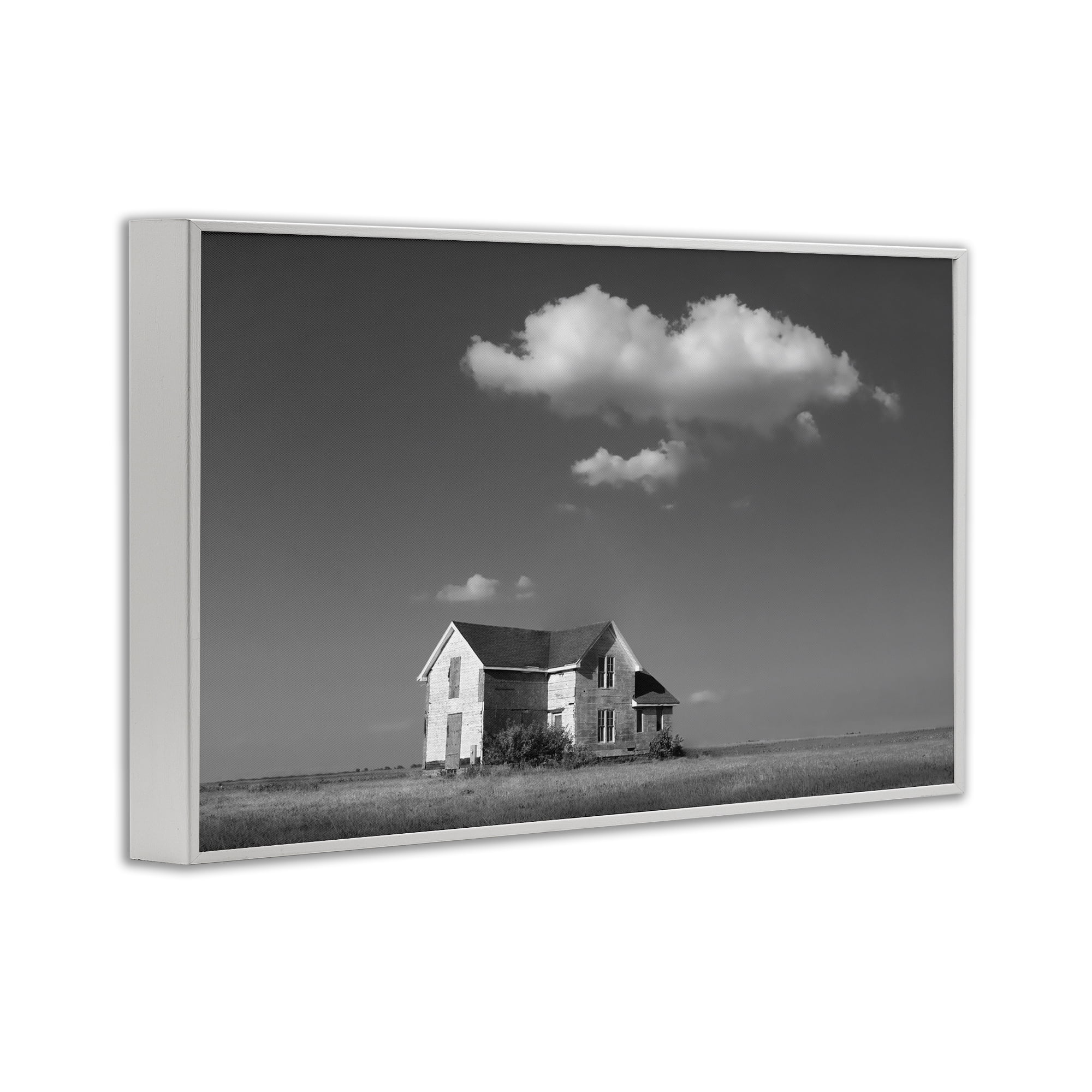 Stupell Industries Solitary Erstwhile Cottage White Framed Giclee Art, design by Steve Toole