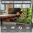 thumbnail image 4 of Uorisanigo 2 PCS RV Cushion Covers Stretchable Fabric Hibiscus Polynesian Tattoo Camper Dinette Cushion Covers Full Coverage for RV Camper Car Bench 1 Backrest Cover & 1 Bench Cover, 4 of 7