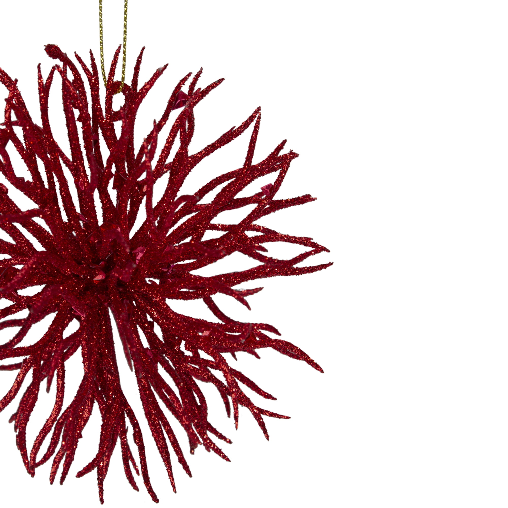 4.5" Red Starburst Christmas Ornament