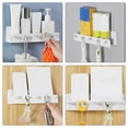 thumbnail image 3 of Minkissy Entryway Key Holder White PP Wall Key Hooks Simple Design 1Set, 3 of 8