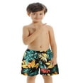 thumbnail image 3 of Men/Boys Polka Dot/ Plant Print Swimming Trunks with Drawstring, 3 of 5